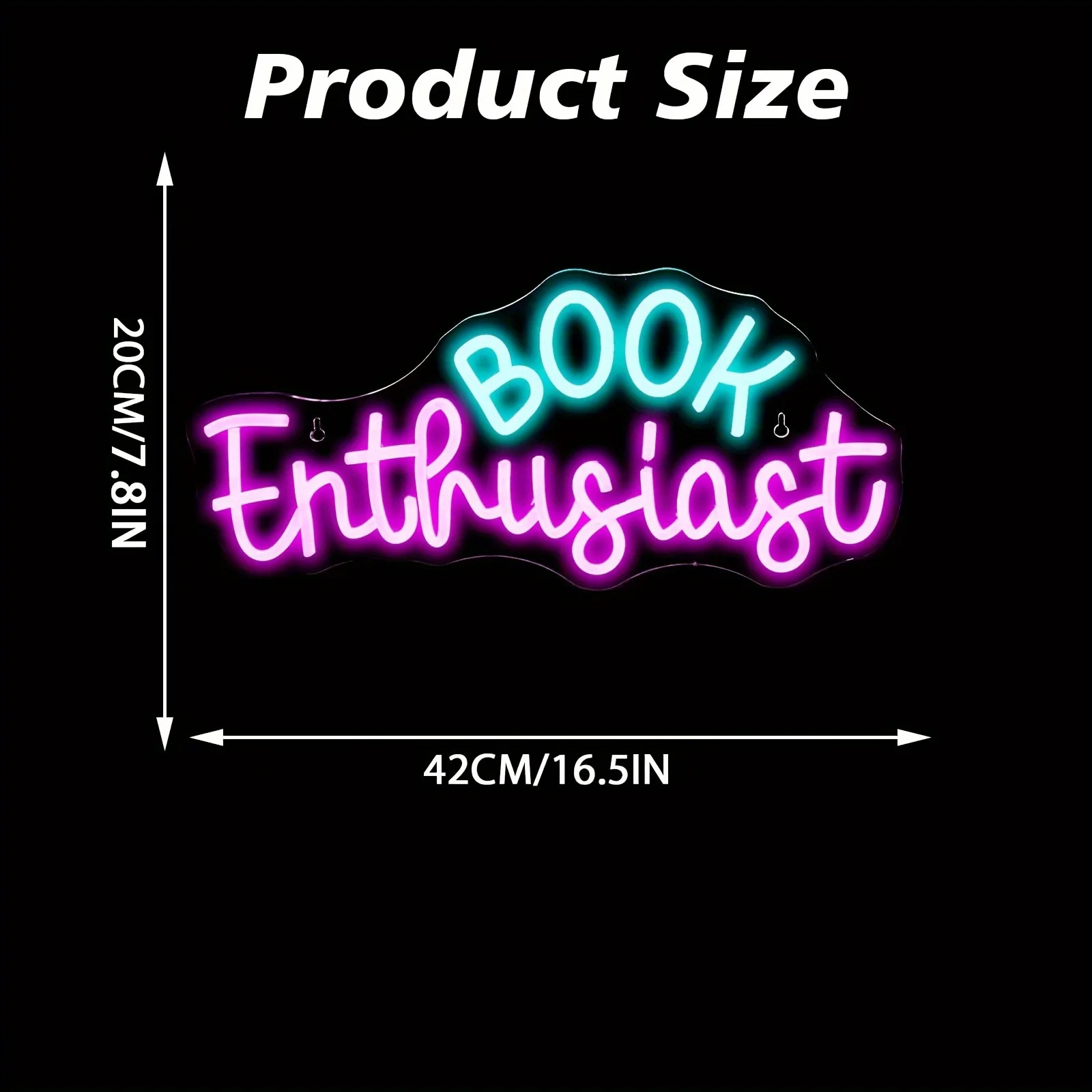 Book Enthusiast Neon Sign Wall Decor Light for Classroom Book Party Library Reading Room Decoration Bookish Gifts