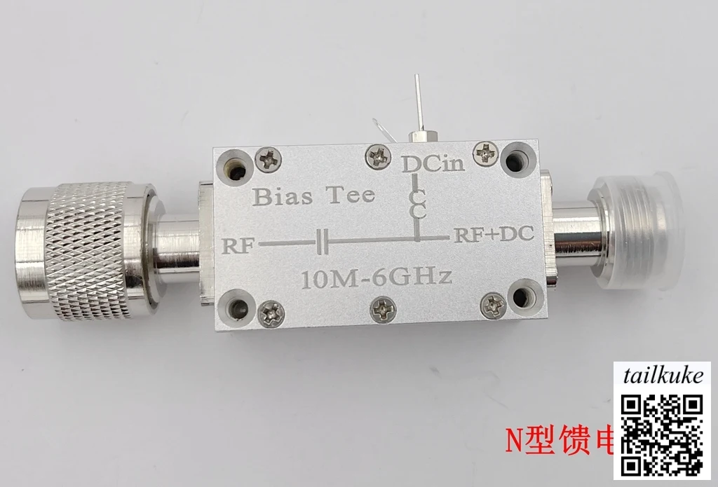 

N-head RF Feeder RF Isolator Biaser Feeding Bias Tee 10MHz-6GHz