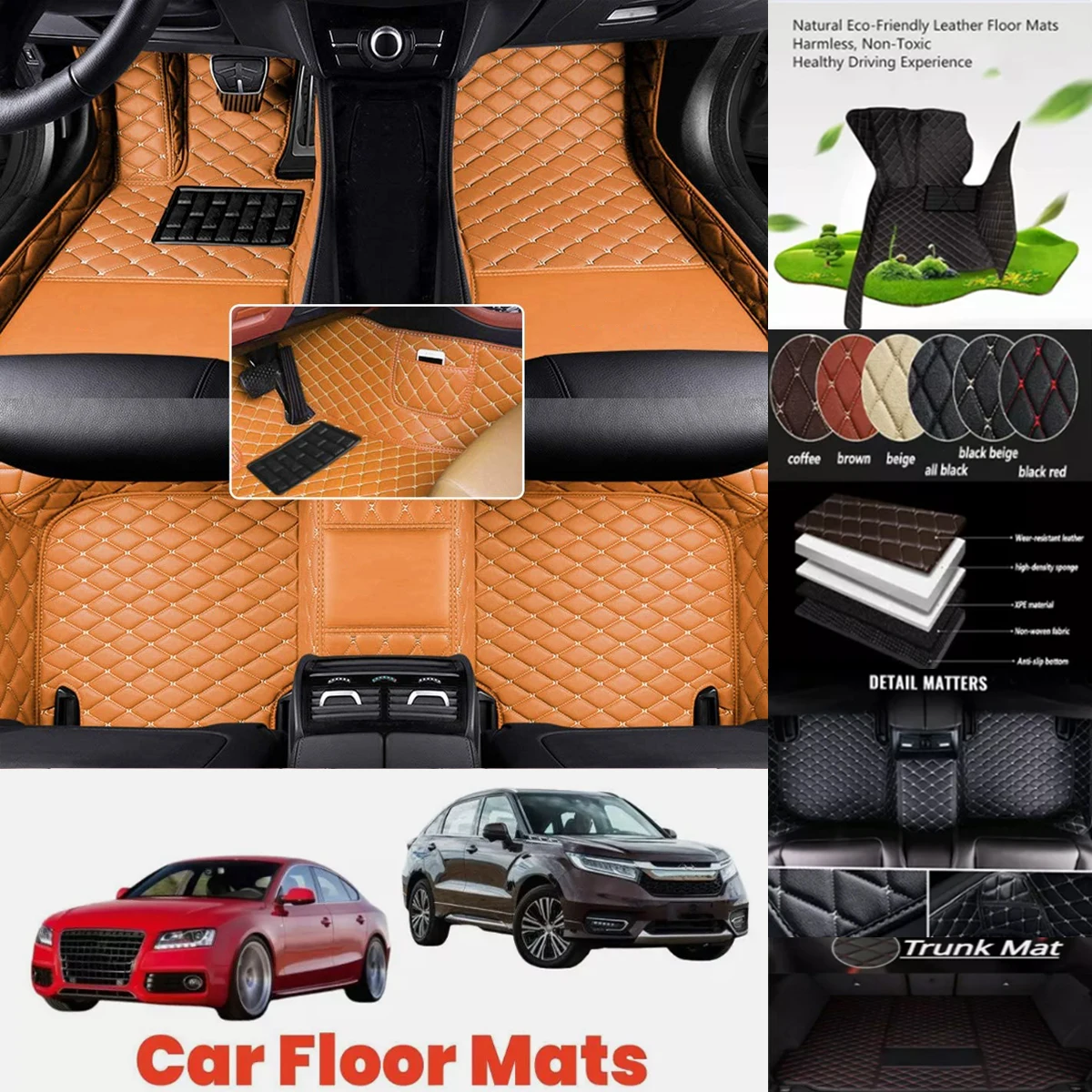 

3D PU-leather Waterproof Custom Car Floor Mats For Infiniti Q50 Auto Carpets Coche Accessorie Liners