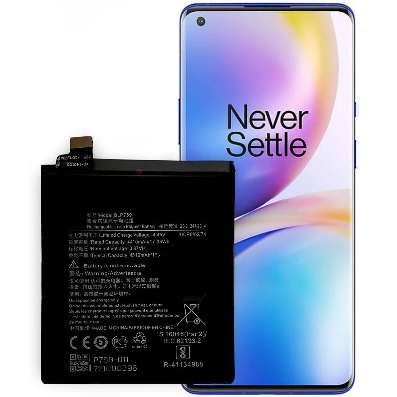 Brand New BLP759 4510mAh Replacement Battery For OnePlus 8 Pro One Plus 8 Pro Genuine Latest Production Phone Batteries+Tools