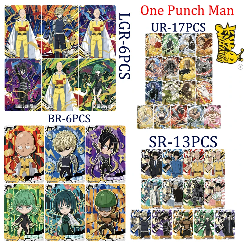 One Punch Man SSR SR HR BR LGR Saitama Terrible Tornado ATOMIC SAMURAI Metal Genos Collection Cards Christmas Birthday Gifts