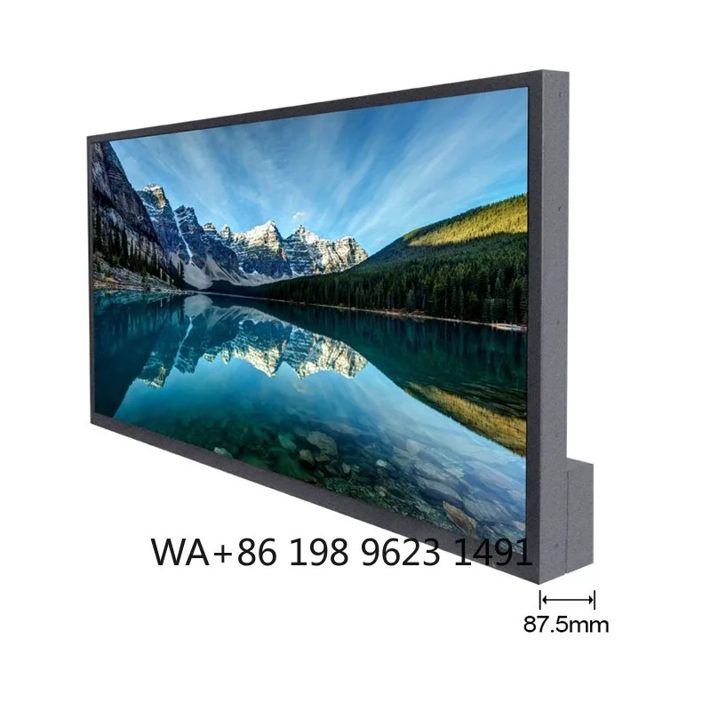 Pantalla de Señalización Digital Comercial de Alto Brillo, Televisor Inteligente LCD para Exteriores de 55 Pulgadas con Resistencia al Agua IP55