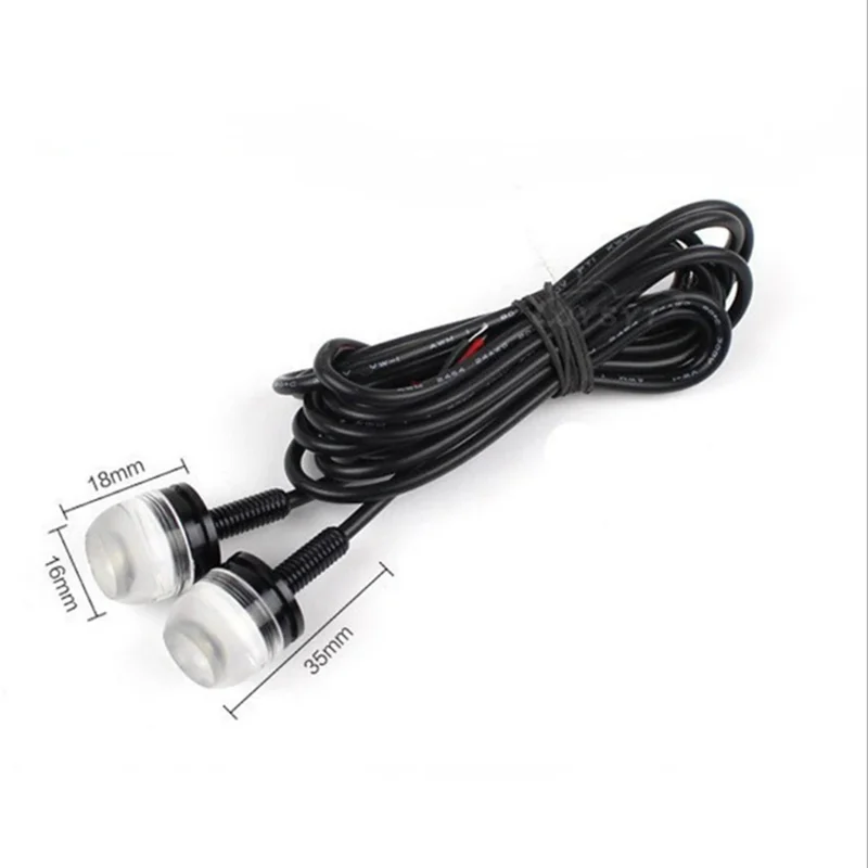 

2 motorcycle electric vehicle LED bolt tail license plate lights SMD amber eagle eye 3SMD LED car daytime running signal lights