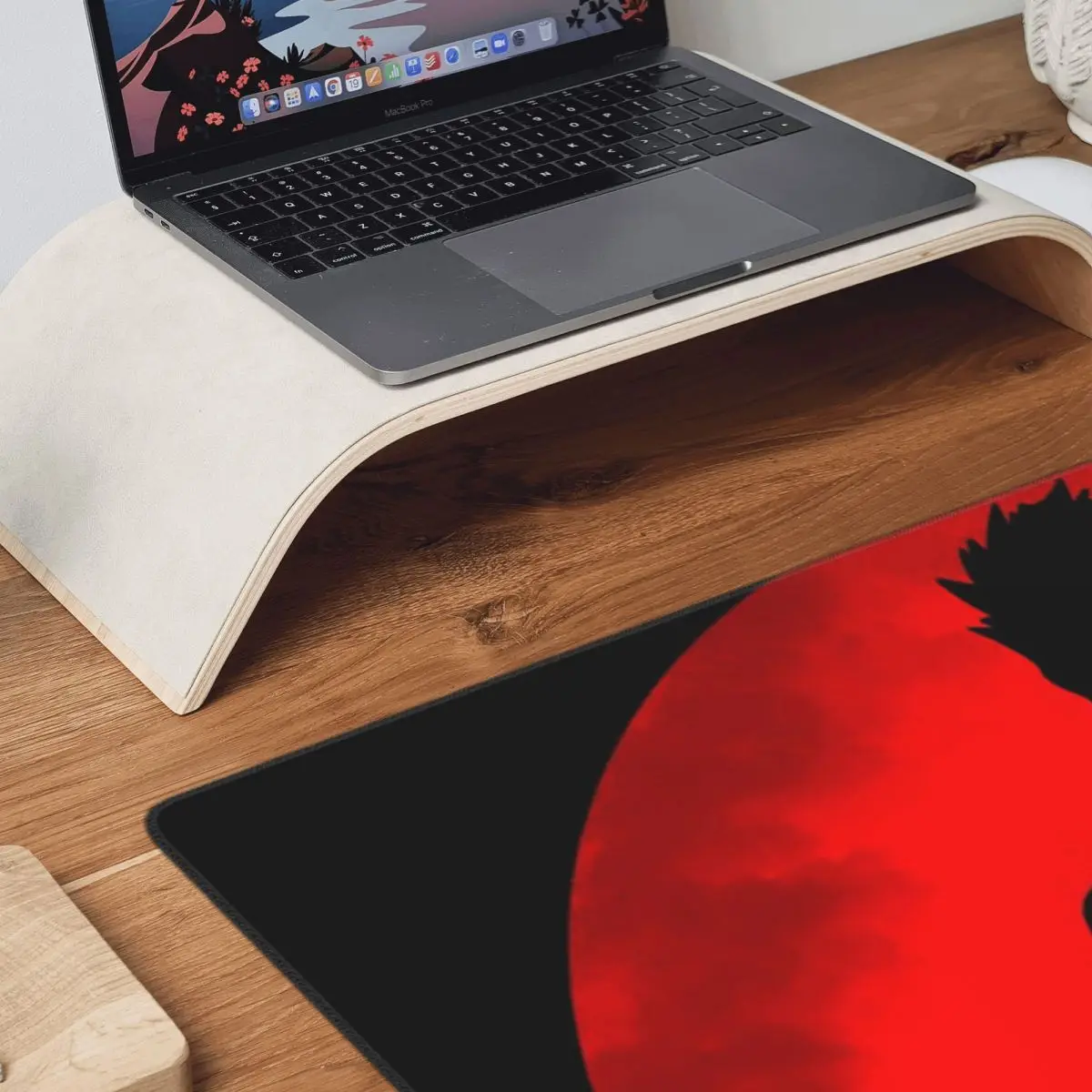 Moon Samurai Large Mouse Pad Computer Keyboard Mouse Mat Gamer PC Laptop Desk Mat Office Accessories Table Mats