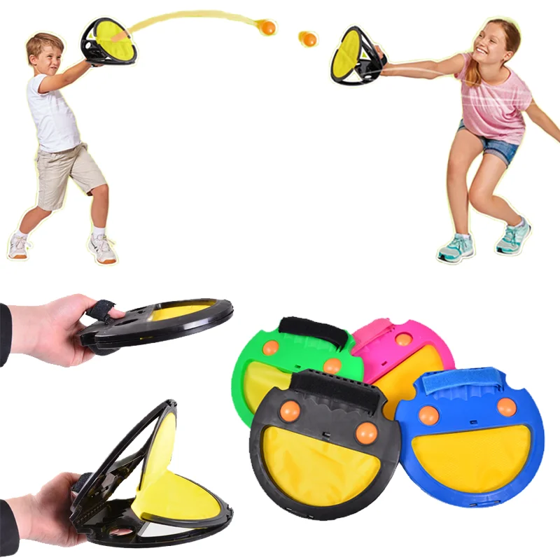 Two Person Racket Throwing and Catching Game Sensory Integration Parent-Child Interaction Outdoor Toys Children Adult Sports