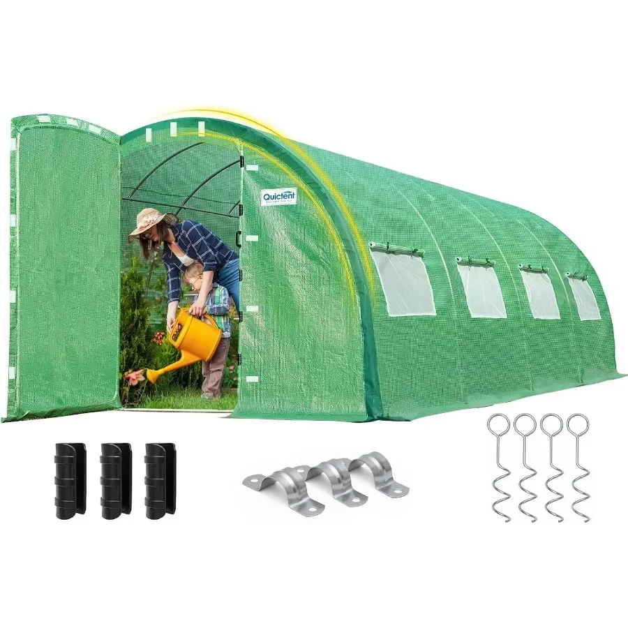20x10x6.6FT Tunnel house for Outdoors with 2 Hinged Doors