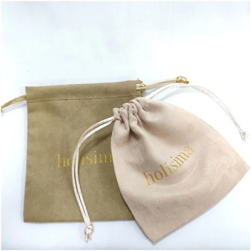 custom.Custom Suede Jewelry Pouch With Company Print Jewelry Pouch