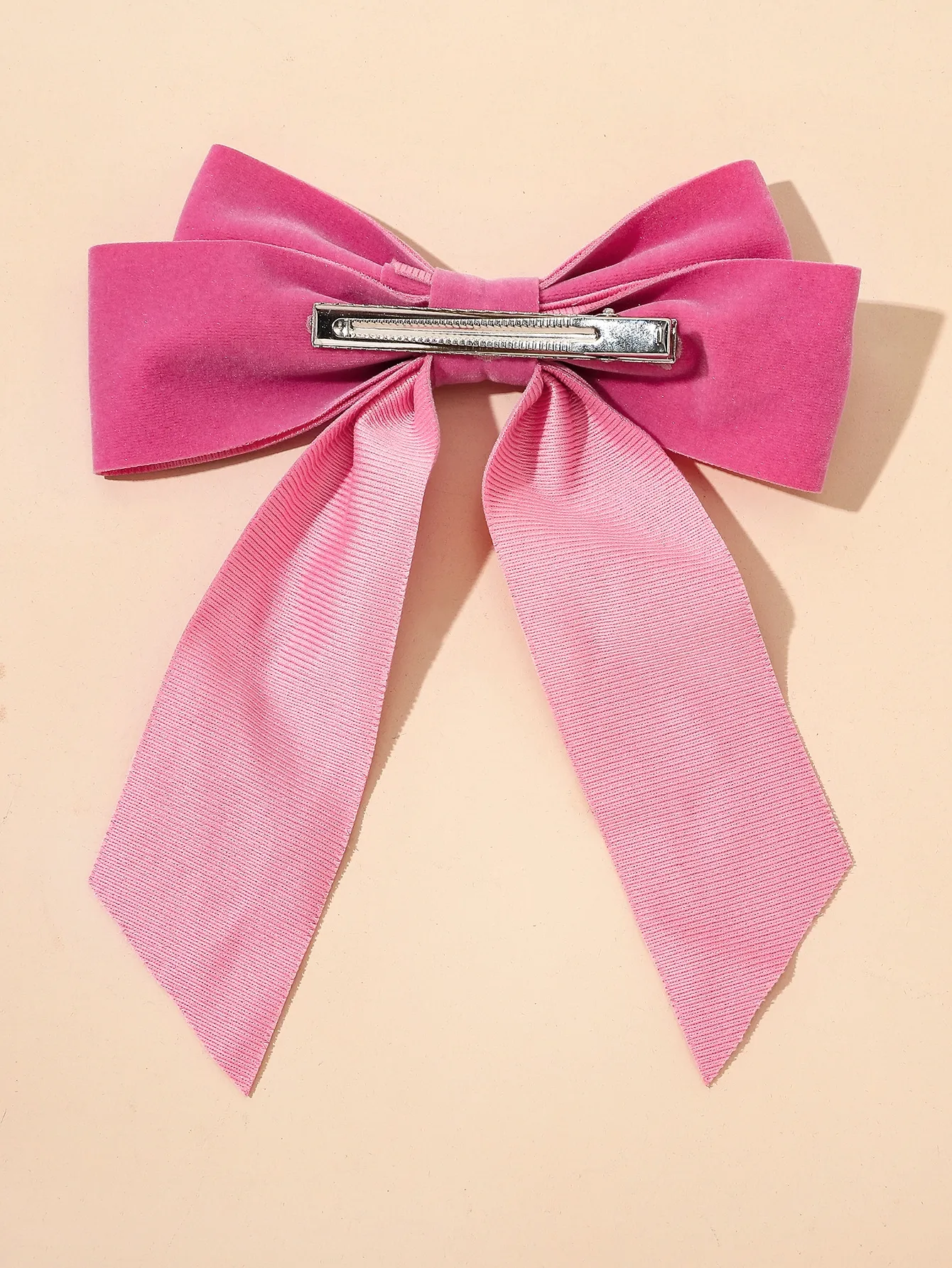 1/2 Stück rosa Samt-Haarschleifen für Frauen und Mädchen, Haarband-Clips, große Haarspangen, modische Haar-Accessoires, Geschenke – Detail 5