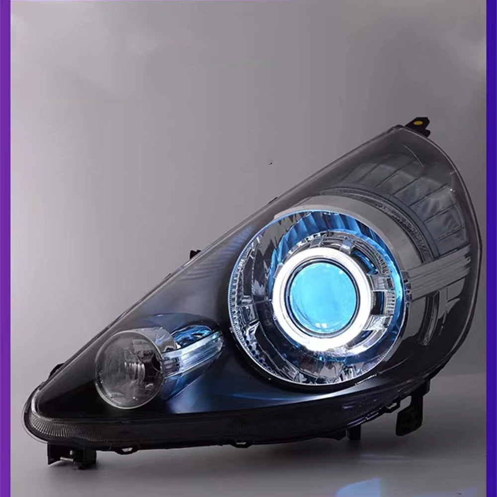 For Honda Fit GK5 2003-20 LED Headlight assembly Xenon angel devil eye DRL daytime running light lamp Car accessories