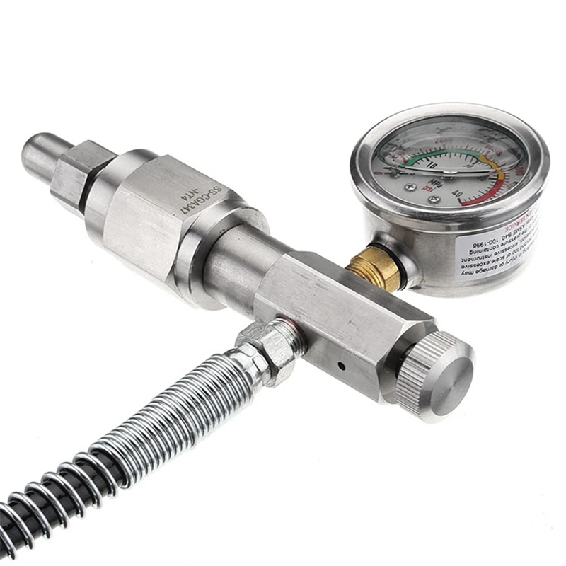 ABDJ-High Pressure Pipe 5000Pa Inflatable Valve, Inflatable With Precision Pressure Gauge 24 Inch Tube