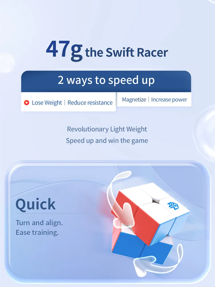 الأصلي Gan251 V2 مكعب السرعة بدون ملصقات GAN251V2 2X2 speedcube 2X2X2 المهنية المكعب السحري لعب للأطفال