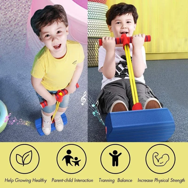 Frog Jumping Kids Sensory Integration Training Exercise Elastic Balance Kids Pole Outdoor Toys resents for Girls Autism Toy gift