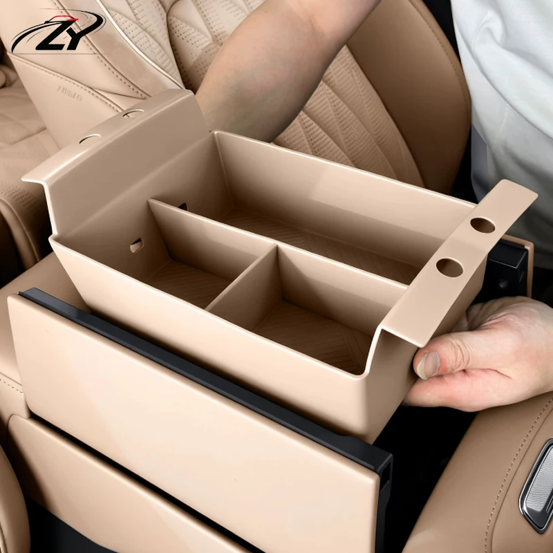 For Zeekr 8X 2026 2027 Car Silicone Armrest Compartment Storage Box Center Console Partition Storage Box Interior Accessories