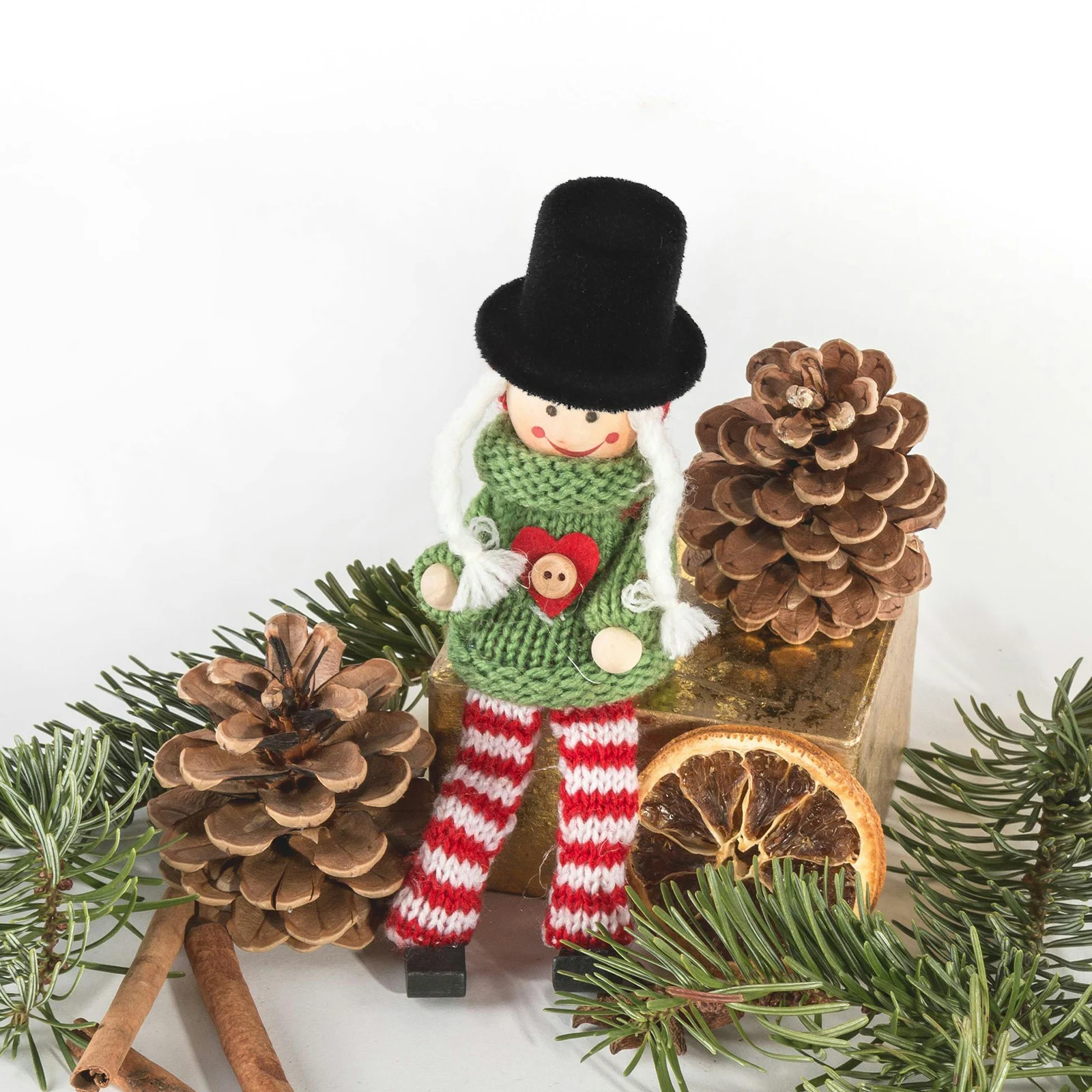 

Top Christmas Decoration Hat Mini for Crafts Luxurious Miniature Snowman Toddler