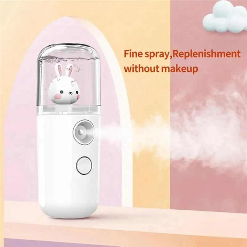 A39M 30Ml Mini Mist Facial Sprayer Steamer Humidifier Portable USB Rechargeable Face Moisturizing Nebulizer Beauty Skin Care