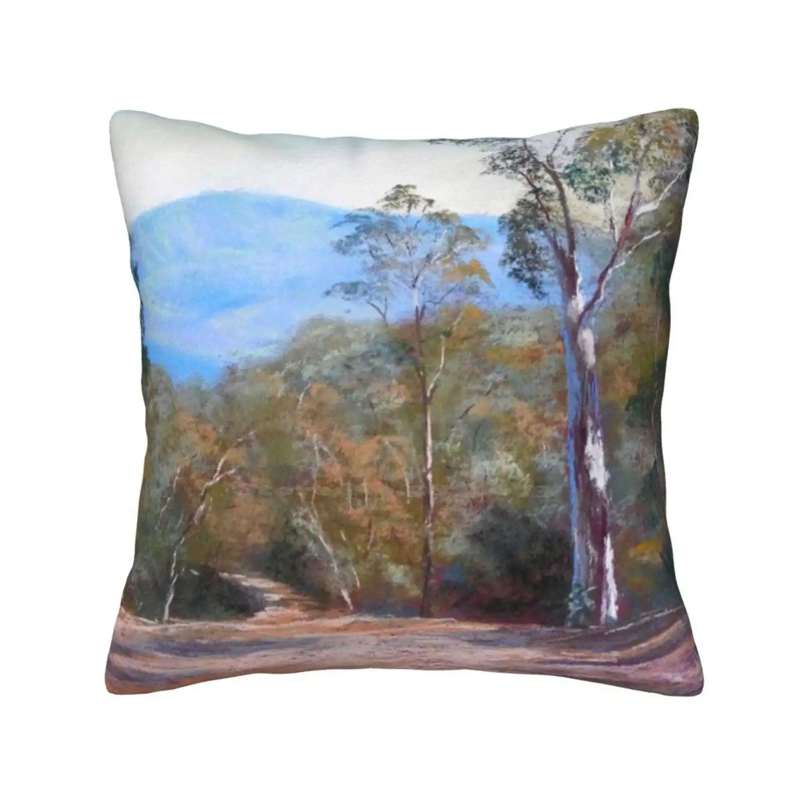 High Country Track' Pillows Case Bedroom Home Decoration Lynda Robinson Pastel Landscape Victoria Australia