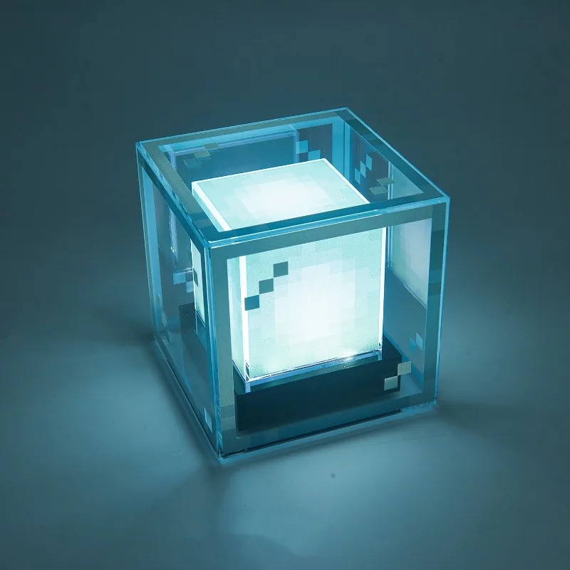 

Креативный кубический пиксельный куб, светодиодный ночник, акриловый куб, подарок на день рождения, украшение для рабочего стола, украшение для спальни, теплое атмосферное освещение