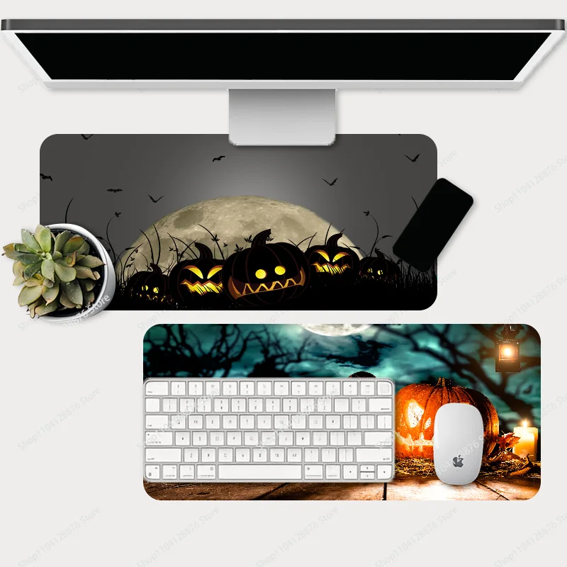 Halloween Pumpkin Mousepad Gaming Mouse pad Gamer Pc Accessories Deskmat Keyboard Mat Desk Protector Mause Pads