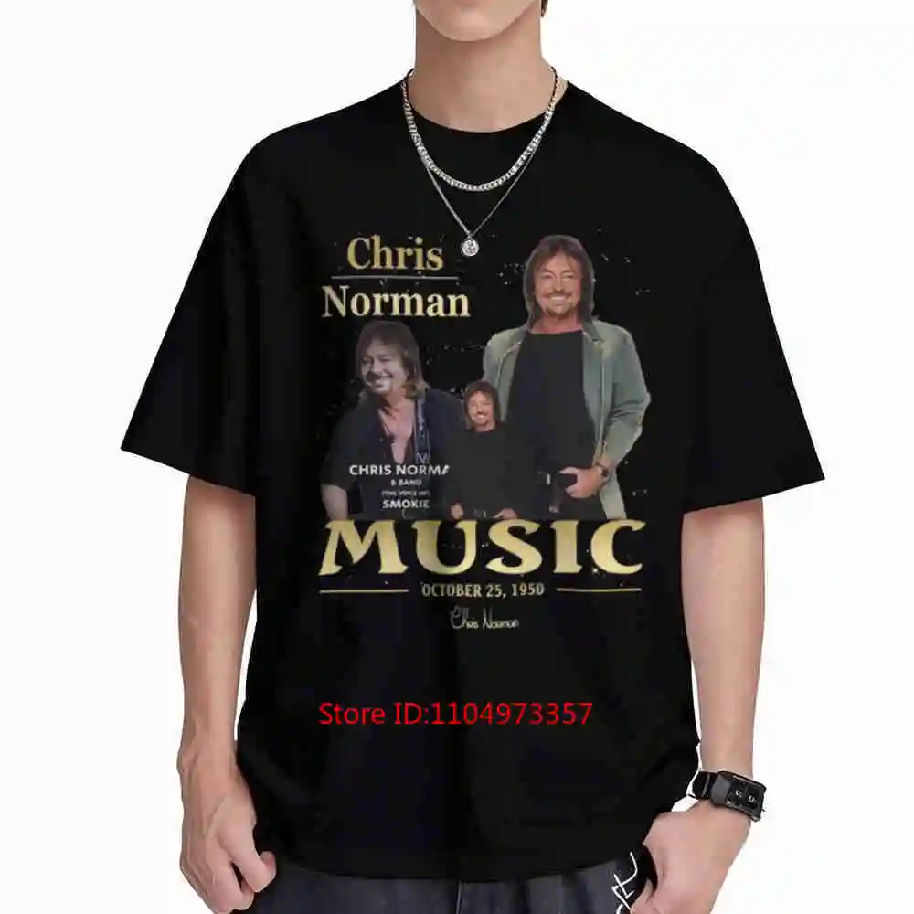 Chris Norman Vintage Music Tribute Short Sleeve Tee 100% Cotton T-Shirt