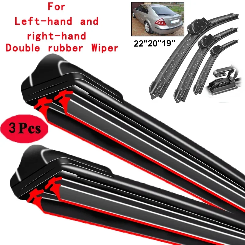 

Car Wiper Front & Rear Wiper Blades Set Kit For Ford Mondeo MkIII 3 Hatchback 2001 - 2007 Windshield Windscreen 22"+20"+19"