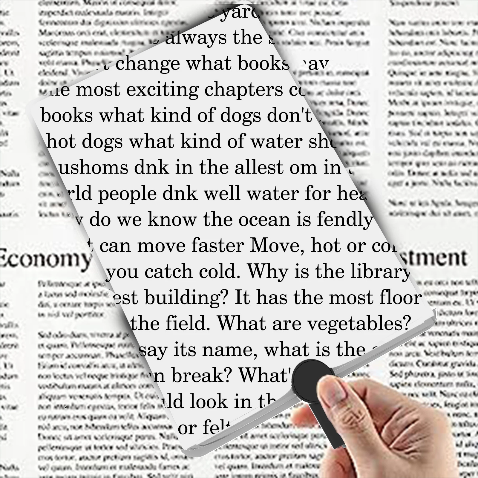 حر اليدين 5x صفحة المكبر الكبيرة صفحة كاملة الزجاج القراءة المعونة عدسة التكبير المحمولة الرقبة ارتداء التكبير للقراءة