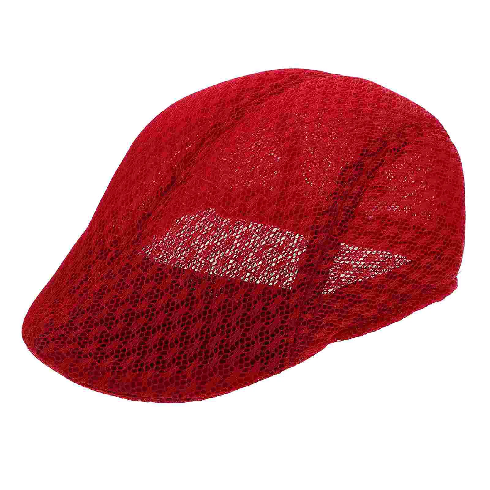 Chef Beret Hats Breathable Mesh Design Acrylic Material Fashionable Style Suitable Outdoor Activities Cooking