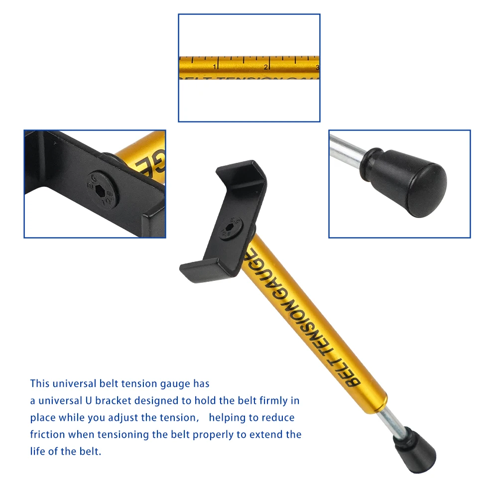 Universal 10 Lb Belt Tension In Gauge Metal Motorcycle Belt Tension Tool For Accurate Motorcycle Setting Belt Tension Gauge - view 3