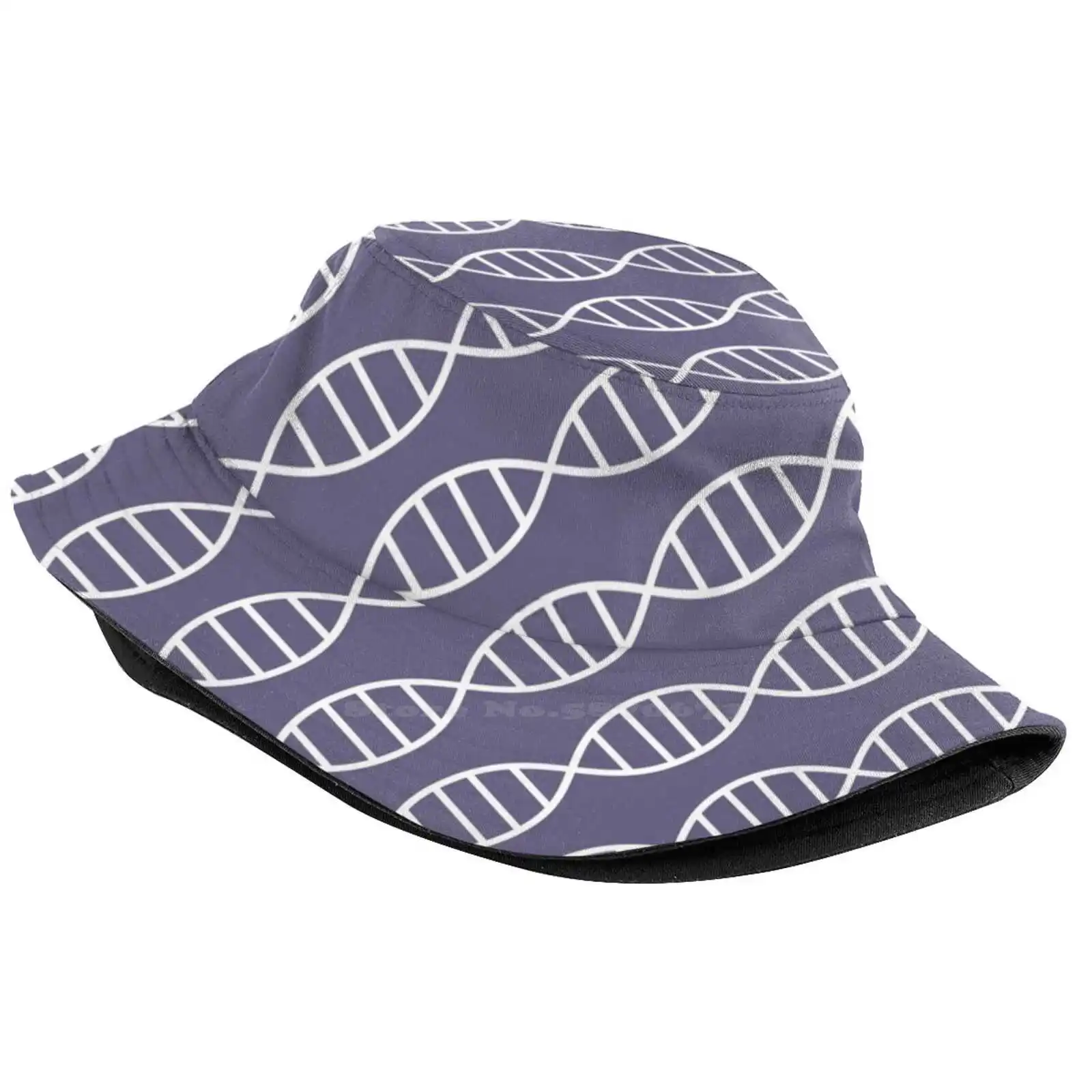 Dna Biotech Pattern Purple Unisex Fisherman Hats Bucket Hats Pattern Deoxyribonucleic Acid Dna Genetics Genes Science