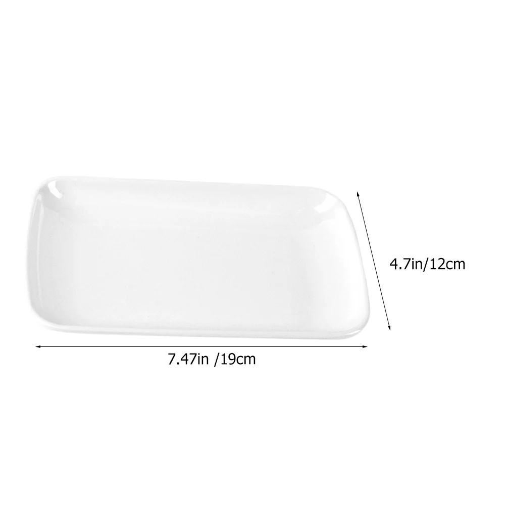 3 قطعة أطباق مستطيلة أطباق طعام مقاومة للكسر للإفطار والحلوى والوجبات الخفيفة التي تخدم في المنزل والمطعم #5