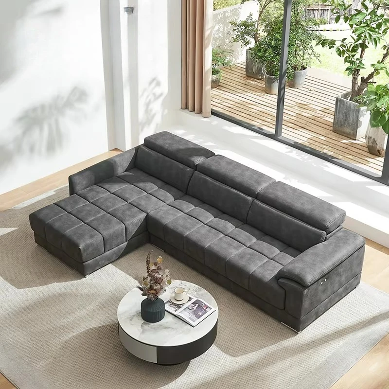 

Slide function sofa cover modern L-shaped lounge corner sofa bed combination sofa living room furniture pull-out bed Diwano