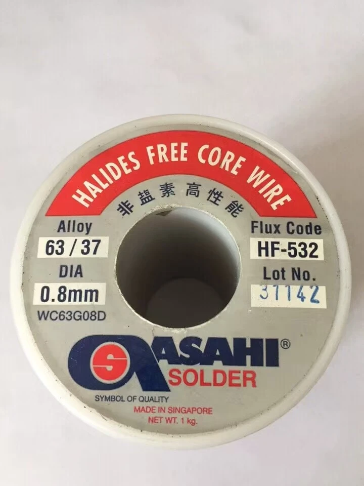 10meters Imported QASAHI low-temperature soldering wire 63Sn37Pb Wire diameter 0.8mm 1.2mm Performance comparable to Kester