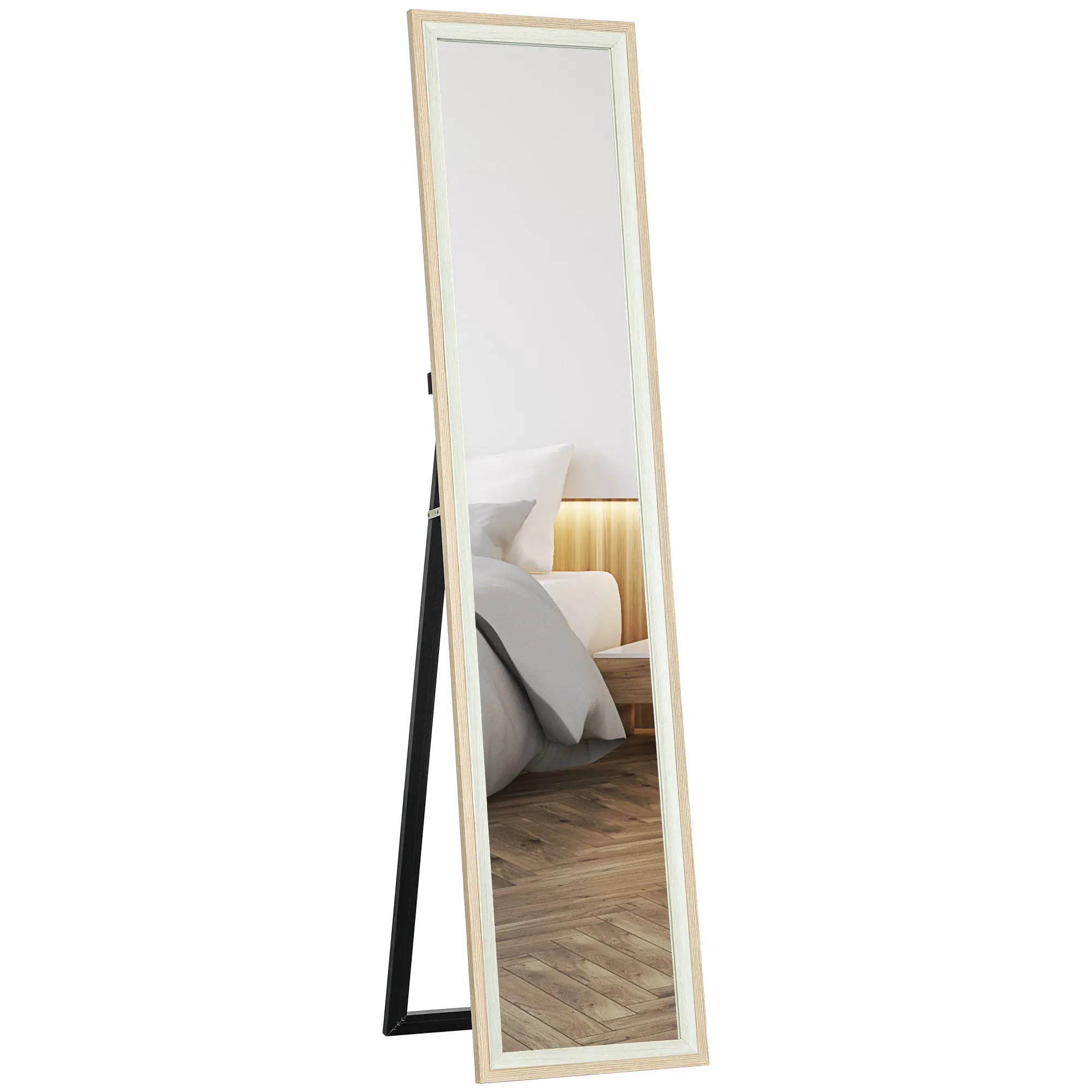 Specchio Homcom a figura intera 157X37 cm con cornice in MDF