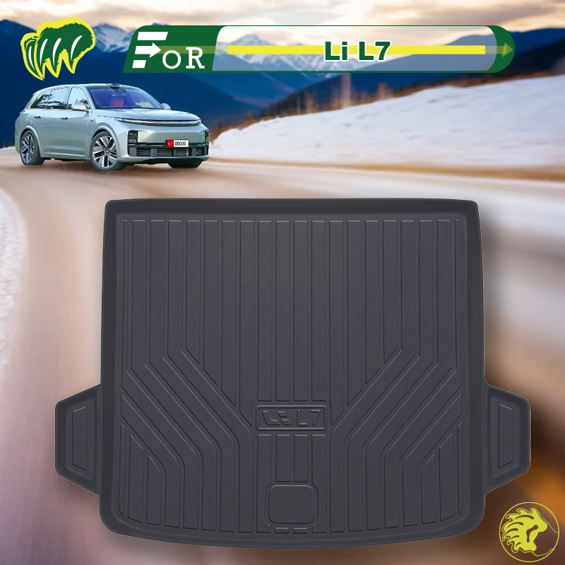 

For Li L7 2023-2024 TPE Custom Fit Car Trunk Mat All Season Black Cargo Mat 3D Shaped Laser Measured Trunk Liners