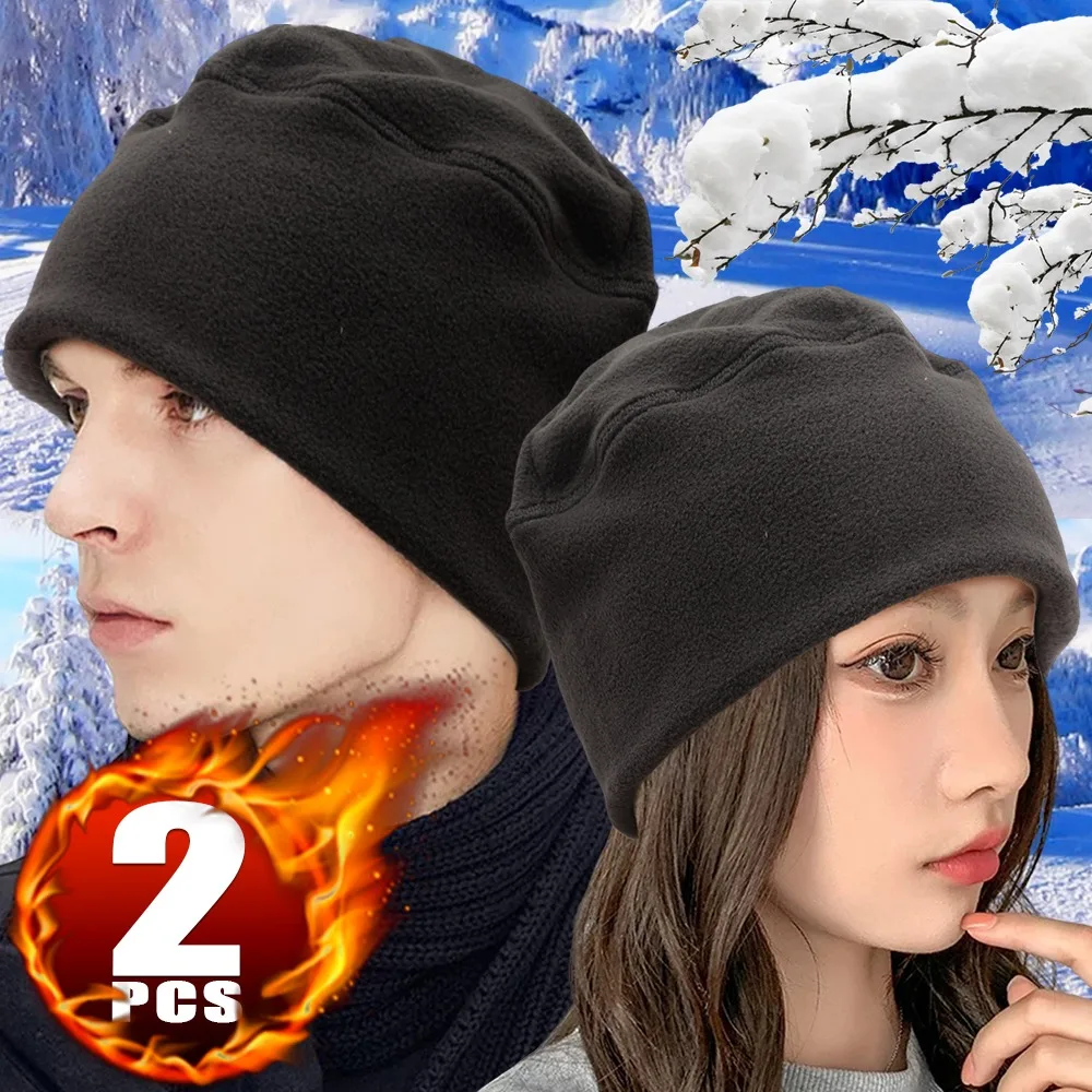 

Motorcycle Winter Hat Men Thermal Fleece Windproof Beanie Thick Warm Outdoor Cycling Skull Cap Moto Sports Headwear Accessories