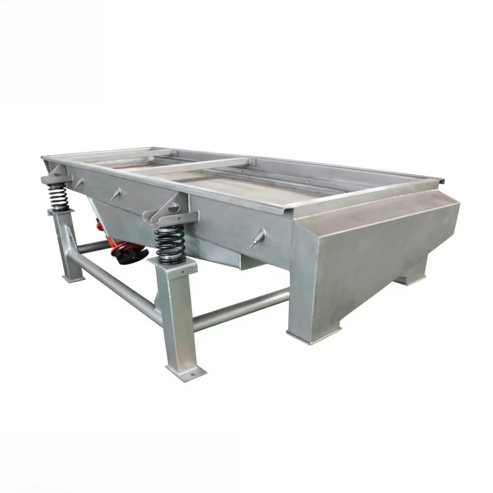 Linear Vibrating Gravity Shaking Table Classifying Straight Vibration Screen Separator Soybean Seed Processing Machine 1-5