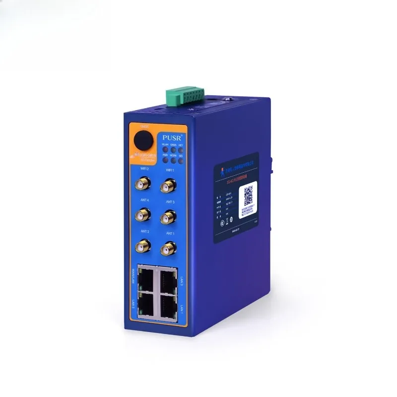 Industrial grade router RedCap Gigabit CPE Multi port Dual WiFi chip Full 485/232 Serial USR-G816