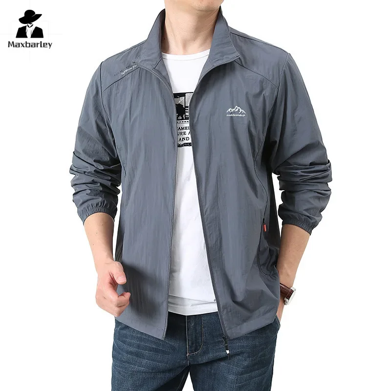 UV Sommer Sonnenschutz Kleidung Herren lässig dünne Kapuze schnell trocknende atmungsaktive Jacke Camping Angeln ultra dünne Haut Wind jacke
