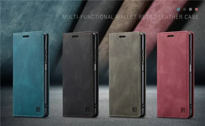 For Xiaomi 13T 14T Pro 14 5G RFID Leather Flip Magnetic Case For Redmi Note 13 14 Pro 14s 12 13C Poco X7 X6 M6 C65 Wallet Cover