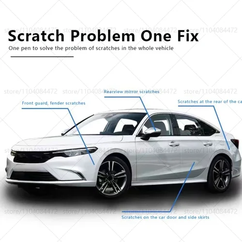 Imagen 2 del producto Pluma de reparación de pintura de coche para Mazda 3 2003-2025, accesorios de reparación de arañazos, 4 Uds., blanco 47A A4D 25D gris 46G azul 42M rojo 41V