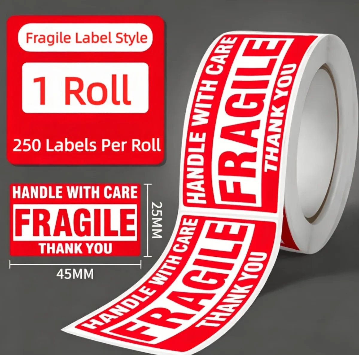 Fragile stickers, Warning Packaging Labels, Suitable for Mailing, Moving, Warehousing, and Small Business Packaging view 6
