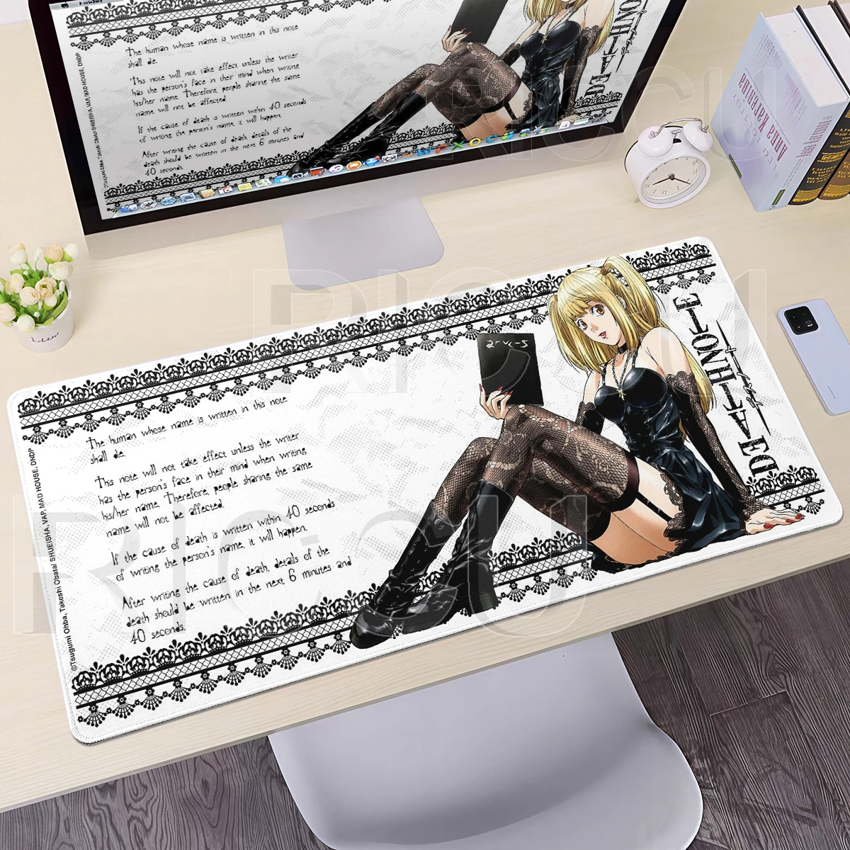 Anime Death Note Large Mousepad Light Yagami Amane Misa Desk Mat PC Desk Decort Mouse Pad Gaming E-sports Keyboard Extended Pads