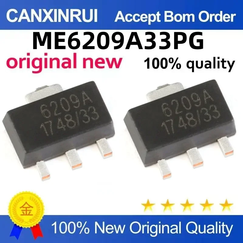 (5-100 pieces) New ME6209A33PG 3.3V 2% 18V SOT-89 Low Dropout Linear Regulator Chip IC