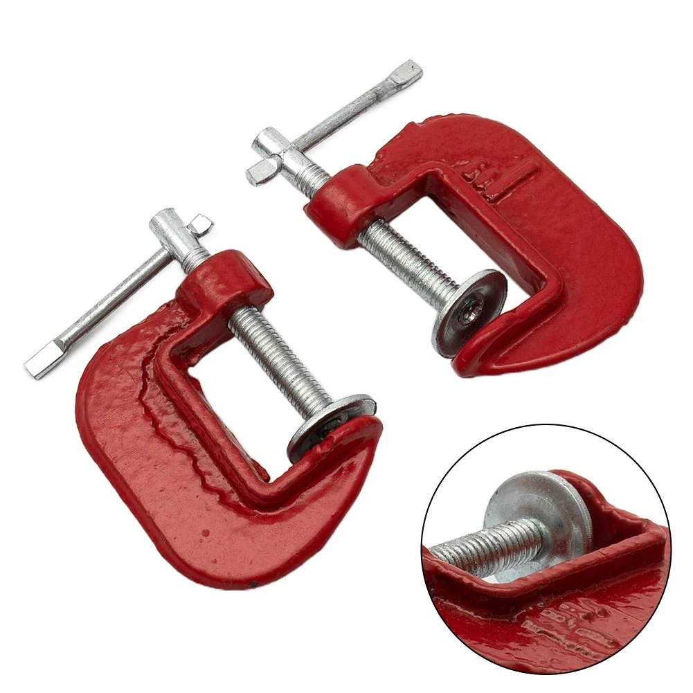 2Pcs Heavy Duty G Clamp 1inch Heavy Duty C-clamp G-clamp Heavy Duty Metal Carpenter Handyman Vise Grip Woodworking Tool