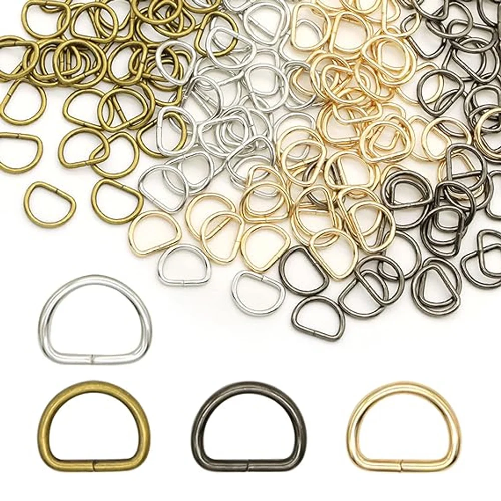 20Pcs Metal D Ring Buckles D-Ring Loop Clasp Hook for Hardware Bags Ring Hand DIY Accessories Handbag Strap Loop Clasp D Buckles