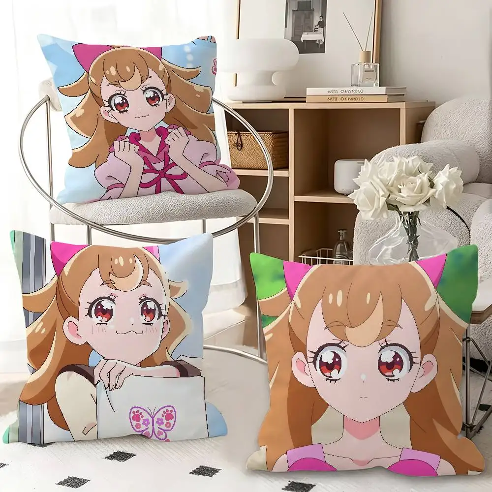 1pc Komugi Inukai Wonderful Precure! Pillow Case Fashion Square Pillowcase Bedroom Sofa Room Ins Decoration Leisure