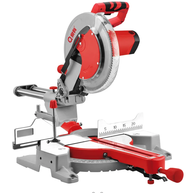 QY-4306 модернизированная профессиональная электрическая циркулярная пила для алюминиевого дерева 2200W305 мм, скользящая комбинированная торцевая пила.