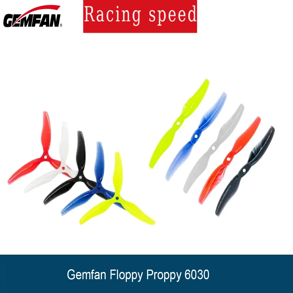 

2Pairs Gemfan Floppy Proppy 6030 2 Blade 3 Blade 6inch Folding Propeller For RC FPV Racing Multirotor Drones