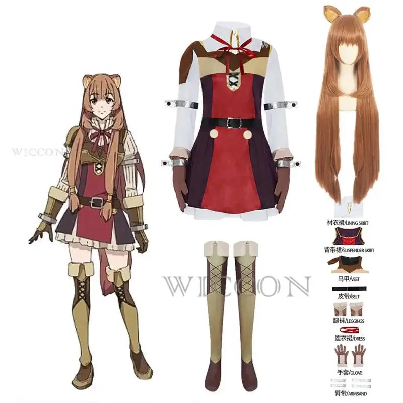 2025 Anime Tate No Yuusha No Nariagari Costumes Raphtalia For Women Cosplay Costume Full Sets Wigs