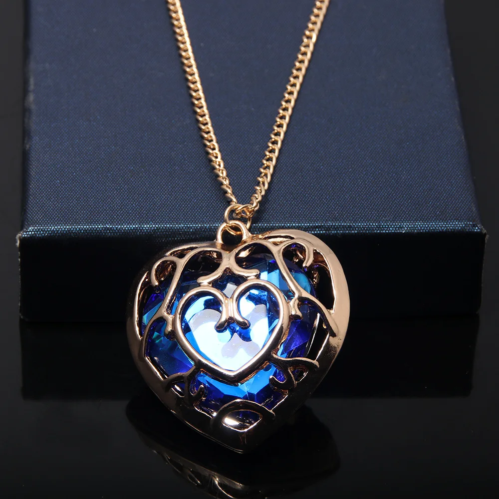 لعبة زيلدا المملكة الدموع المفاتيح الأحمر الياقوت القلب قلادة Keyrings تأثيري لعبة الدعائم للرجال النساء مجوهرات اكسسوارات هدايا #6