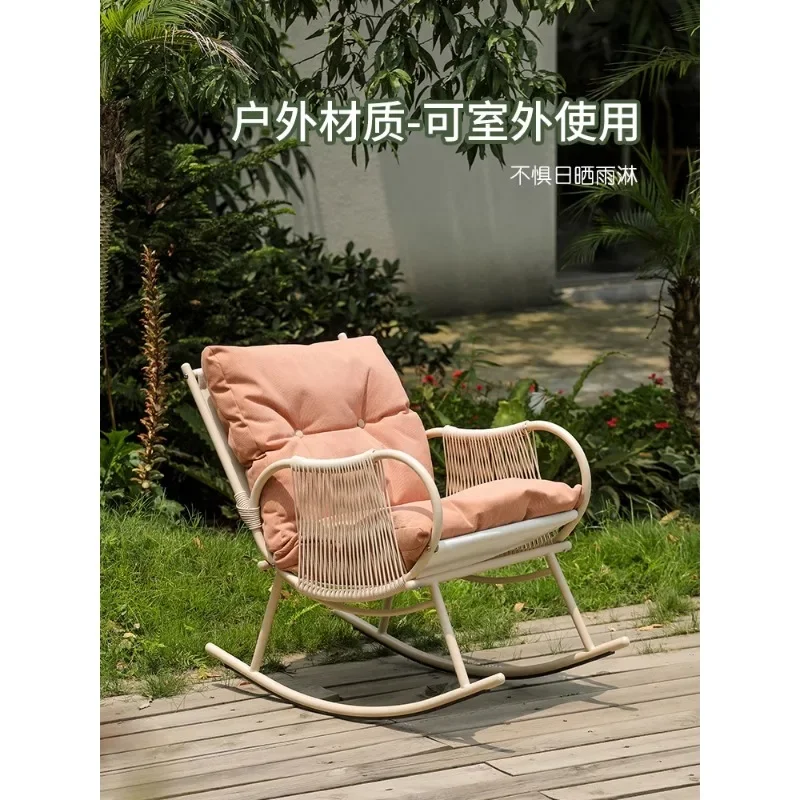 Rocking chair home living room, internet celebrity, leisure rocking , outdoor garden rattan chair